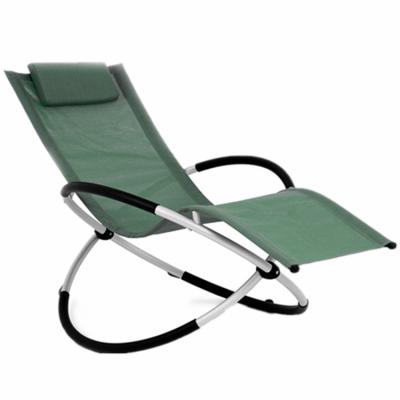 China Leisure Modern Folding Weightless Recliner Oversized Garden Chair With Armrest Cushion for sale