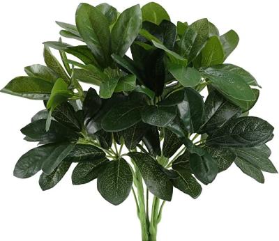 China Eco-Friendly Artificial Shrubs Plants Fake Silk Schefflera Rings Real Touch Faux Greenery Leaf Arrangements Indoor Outdoor Garden Office Ho for sale