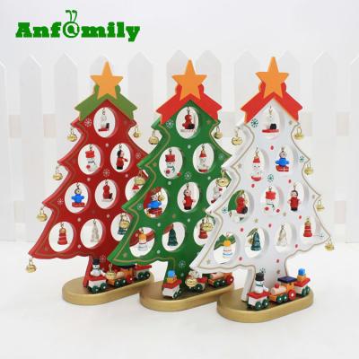 China Hot Creative Wooden Gift Toy Craft Christmas Tree Christmas Home Decoration Small Christamas for sale