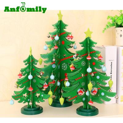 China Wholesale Mini Artificial Christmas Tree Wooden Xmas Home Decoration Design Christamas New Tree For Decor for sale