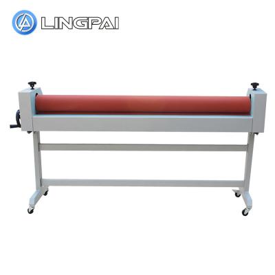 China Lingpai TS1600 l manual paper machine steamroller cold laminator simple efficient laminating machine TS1600 for sale