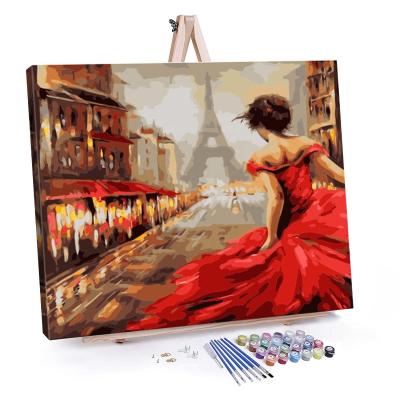 China Diy Classic Colorful Canvas Custom Paint By Numbers Kit For Kids And Adults for sale