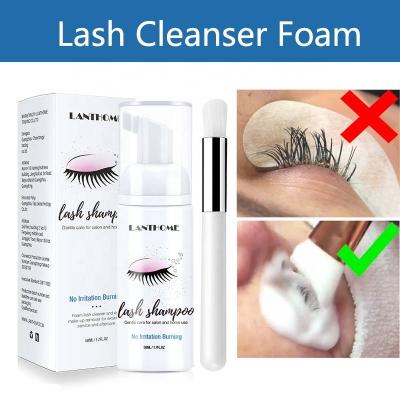 China Eyelash ODM/OEM Private Label CustomLash Shampoo Cleaning Set Foam Harmless Organic Home Use Or Salon Use Eyelash Shampoo for sale