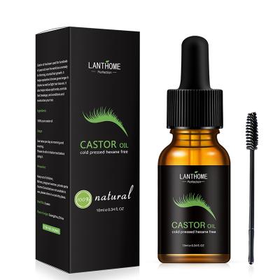 China Eyelash Growth Pure Organic Black Castor Oil For Hair Eyebrow Eyelash Beard Growth OEM Private Label for sale