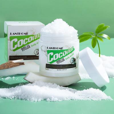 China Natural Exfoliator Coconut Milk Face Exfoliating Cream Skin Nourish Body Scrub for sale