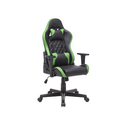 China Adjustable Gaming Chair Green Office Supplies Gaming Chair Armrest Computer Gaming Rotation Chair for sale