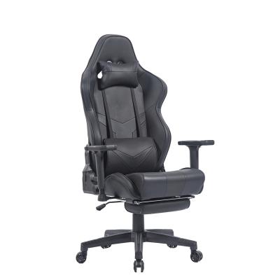 China Cool Gaming Spinning Chairs Leather Reclining PU Gaming Chair Gaming Office Chair With Footrest for sale