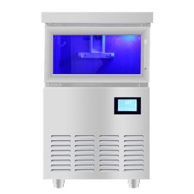 China Countertop Commercial Material Ice Maker Machine Stainless Steel Large Granular Ice Maker100kg for sale