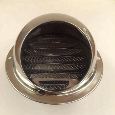 China Easy installation and uninstallation quality exhaust air canopy wall vent cap round stainless steel ceiling vent for sale