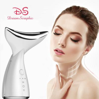 China 2022 Hot Products Wrinkle Remover Neck Massage Wrinkle Removal Facial Microcurrent Massage Led Skin Tightening Device for sale