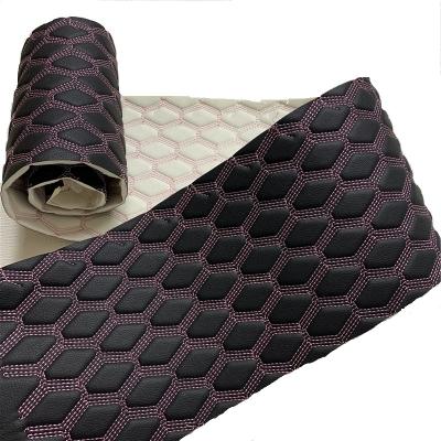 China Anti-rust new arrivals different color embroidery PVC leather roll for car seat cover and car mat use for sale