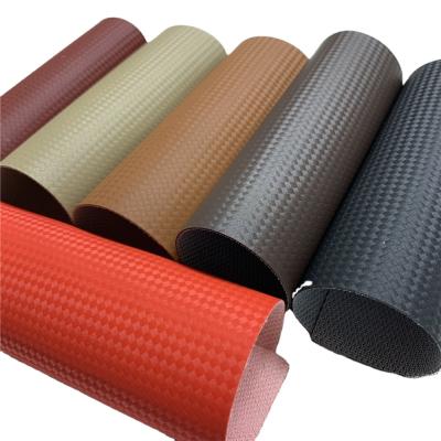 China Waterproof ready to ship carbon fiber faux leather fabric for sale new arrivals seat cover materials MOQ 1roll for sale