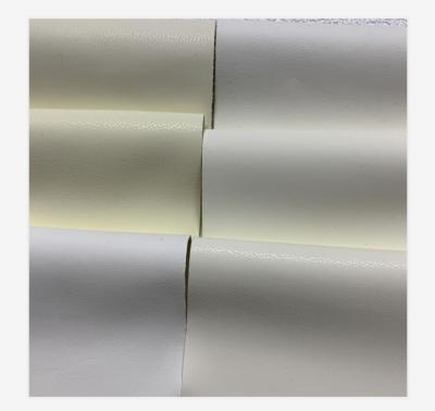 China Fashion Waterproof Faux Leather Fabric For Jewelry Box Soft Stretchable White Color for sale