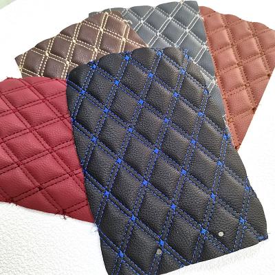 China Hotsales elastic customized embroidery stitched leather for car upholstery and car floor mats and car and seat cover and car autobike for sale