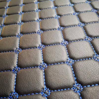 China Car Seat Waterproof PVC Sponge Vinyl Fabric Synthetic Leather Mat Interior for sale