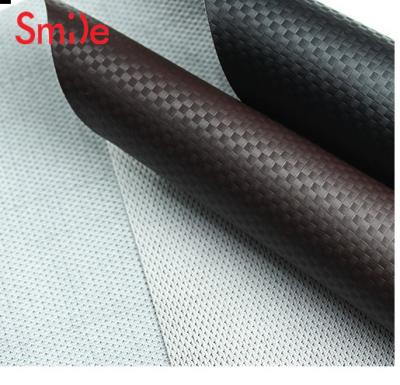 China Hotsale Faux PVC Abrasion-Resistant Vinyl For Sofa Upholstery Car Seat Cover Woven Grain Rexine PVC Leather 1.6m Width for sale