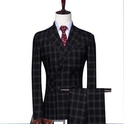 China Custom Made Mens Anti-Wrinkle Suit Jackets Mens Business Wedding 3 Pieces Mens Suits for sale