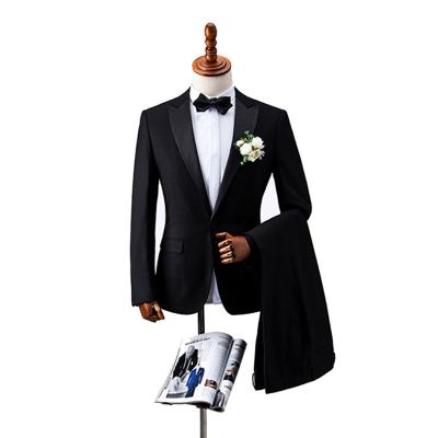 China Anti-wrinkle star same three-piece jacket elegant slim groom style men's suit formal wedding suits for sale