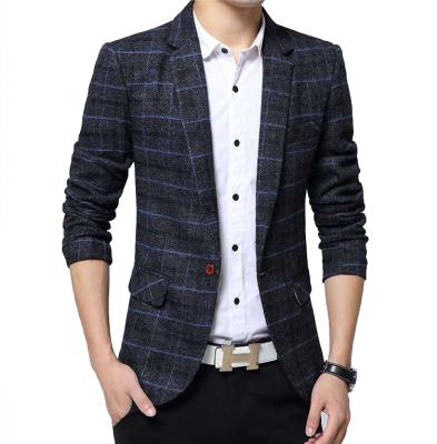 China Anti-wrinkle fashion blazer for men simple straight button blazer suit jacket made in china for sale