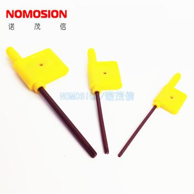 China ALLOY T8 Wrench Yellow Flag Torx Key Inserts Screwdriver Keys YFT08 Torx Colored Torx Wrench for sale