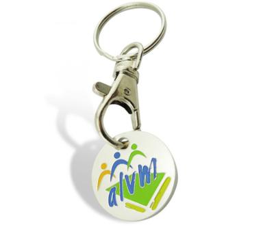 China keychain trolley coin , semi-cloisson keyring , soft enamel keychain for sale