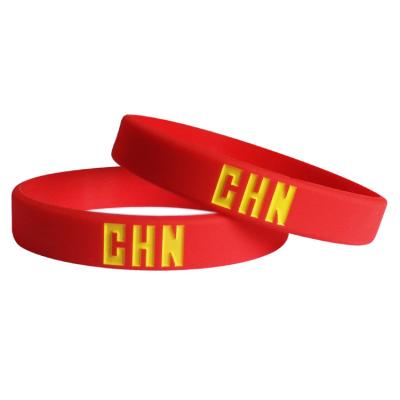 China Silicone wristband , audlt silicone band  with custom logo , red/ blue /green black etc pantone color for sale