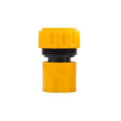 China Car Wash Water Hose Joint Garden Plastic Quick Connector 15/22mm For Water Hose Quick Access Adapter Fittings Yellow Coupling Reducer for sale