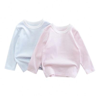 China Fashion boutique kids clothing anti-shrink cute stripe long sleeve T-shirts kids clothes for boys for sale