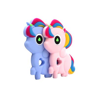 China Baby Gifts BPA Free Newborn Non-Toxic Baby Animal Teething Unicorn Safety Silicone Baby Teether Toy Sets for sale