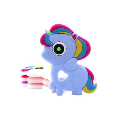 China Baby Gifts BPA Free Newborn Non-Toxic Baby Animal Teething Unicorn Safety Silicone Baby Teether Toy Sets for sale