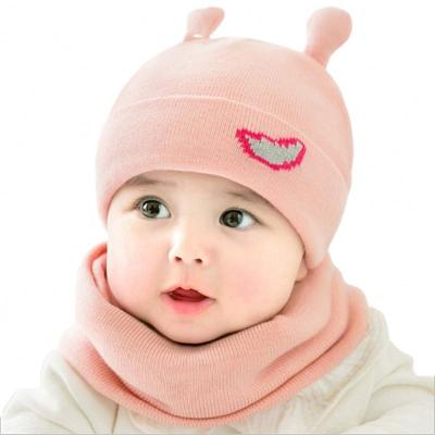 China 2Pcs COMMON Baby Snail Hat Cute Knitted Scarf Set Ear Warmer Cartoon Children Boys Girls Boys Winter Beanies Hat Children Newborn Infant Hood for sale