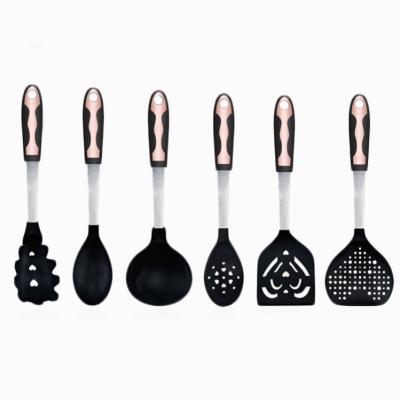 China Best Selling Sustainable Supplier Amazon Professional High Quality Nylon Cooking Tools Kitchen Utensils Set With TPR Handle for sale