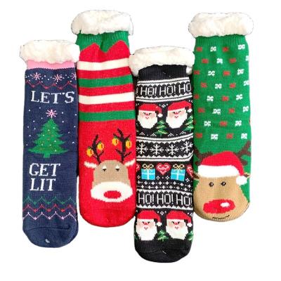 China Fashion Wholesale Custom Christmas Desgin New Arrival Colorful Non-slip Christmas Subject Grip Socks High Quality Socks for sale