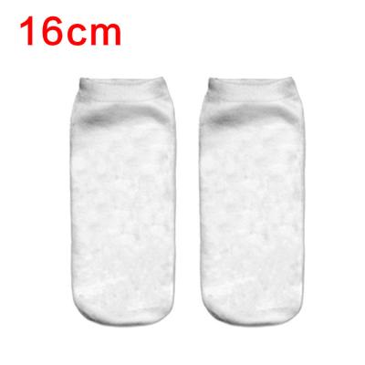 China QUICK DRY Customized Polyester 3D Printing Digital LOGO Patterns White Socks For Sublimation Blank Socks for sale