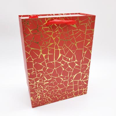 China L Recyclable Wholesale Luxury RTS Shopping Handbag Gift Packing Ribbon Handle Printed Paper Bag for sale