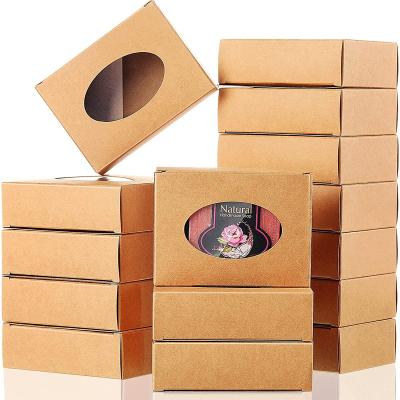 China Custom Recyclable Brown Materials Kraft Paper Board Environmental Protection Cardboard Soap Packaging Cookie Baking Food Packaging Box for sale