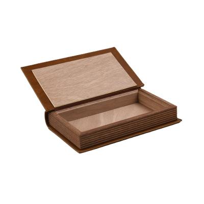 China Wood With Simple Leather Packaging Box Wholesale Custom Leather Gift Box Bottle Wooden Box Luxury Hot Stamping for sale