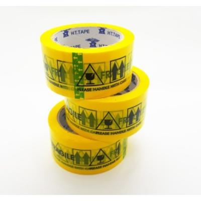 China Paper Type Matt Lamination Fragile Corrugated Printing Handling Tape (RED/WHITE/YELLOW)|1