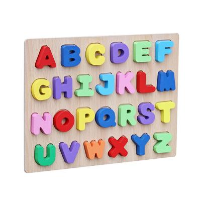 China Enducational Toys Montessori Preschool Educational Wooden Toys For Toddlers , ABC Frame Removable Learning Wooden Words Puzzle Board for sale