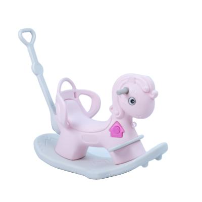 China Ride On Toy Multi Functional 3 In 1 Indoor Plastic HDPE Chair Rocking Horse Toy for sale