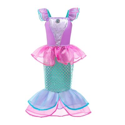 China Kids Sleeveless Babies Mermaid Dress Ariel Long Maxi Dresses Princess Party Cosplay Pageant Costume Fancy Kids Dress Up Clothes for sale