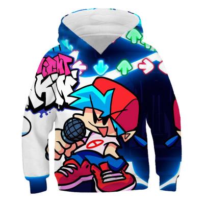 China New Breathable Game Funkin Anime Fnf 3D Hoodie Boys Girls Friday Night Print Hoodie 4-14Yeas Kids Clothes Street Fashion Sweatshirt for sale