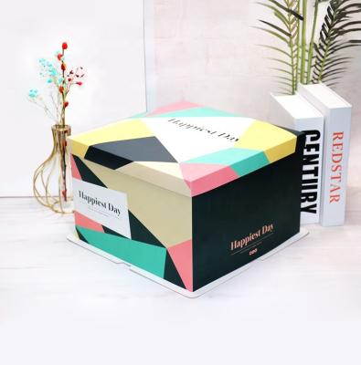 China Life Sizes Cardboard Paper Boxes Disposable Cake Boxes 8*8*6 Inch for sale