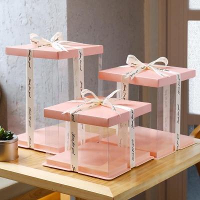 China Disposable Cardboard Custom Printed Disposable Paper Boxes Cake Boxes for sale