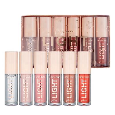 China Wholesale Handaiyan Deep Moisturizing 6 Colors Mini Clear Nude Shiny Glossy Creamy Liquid Lip Gloss Set for sale