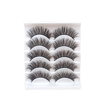 China 5 Pairs Aritificial Fiber 3D False Eyelashes EL9016-6 Custom OEM Private Label Logo for sale