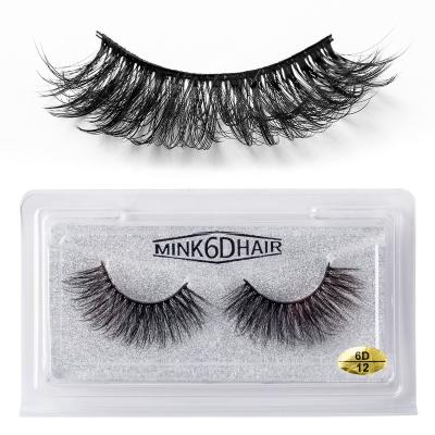 China 2019 New Wholesale Fashion 6D Thick Cross Thickening Synthetic Eyelashes 25MM 3D Mink False Eyelashes for sale