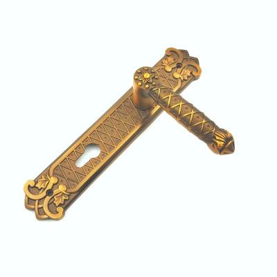 China Modern Nice design Euro Profile Zinc Alloy Backplate Door Handle for sale