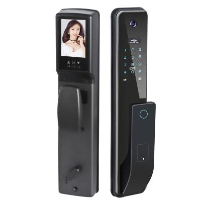 China New Design Fully-Automatic Lock Electronic Fingerprint Lock Smart Door Lock With Camera Cerradura Inteligente MQ7-2 for sale