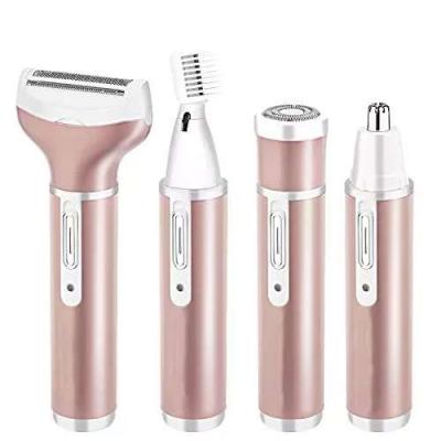 China New Car Design 4 in 1 Female Epilator Eyebrow Trimmer Epilator Shaver For Hair Removal Epilator Face Depilador Female for sale